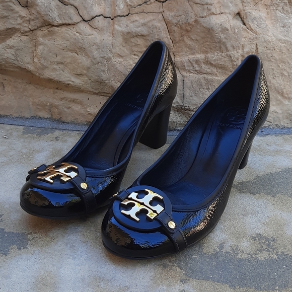 Tory Burch Shoes - Tory Burch Aaden black leather block heels 9